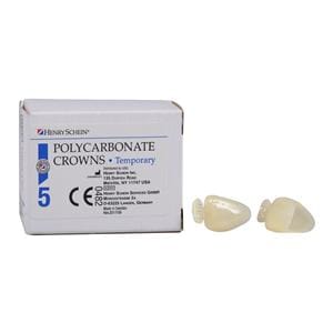 Polycarbonate Replacement Crowns Size 100 Upper Right Central Refill 5/Bx