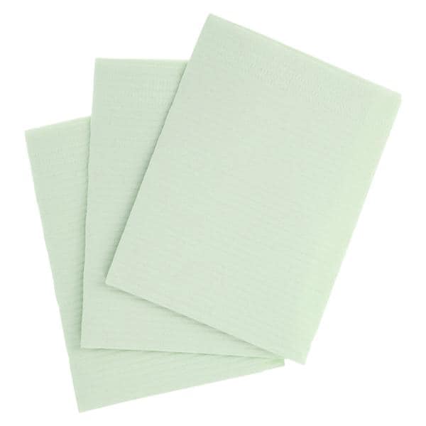 Dri-Gard Patient Towel 2 Ply Tissue / Poly 13 in x 19 in Green Disposable 500/Ca