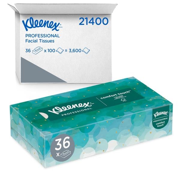 Kleenex Facial Tissue White 2 Ply 100/Bx