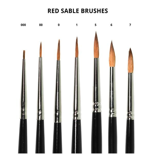 Ceramist Brush Red Sable #0 Ea