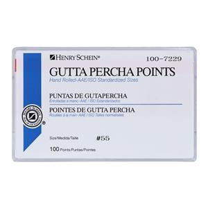 Machine Rolled Gutta Percha Points Size 55 Red 100/Bx