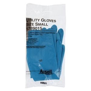Ansell Rubber Utility Gloves Small Blue