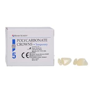 Polycarbonate Replacement Crowns Size 14 Upper Right Central Refill 5/Bx