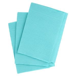 Dri-Gard Patient Towel 2 Ply Tissue / Poly 13 in x 19 in Aqua Disposable 500/Ca