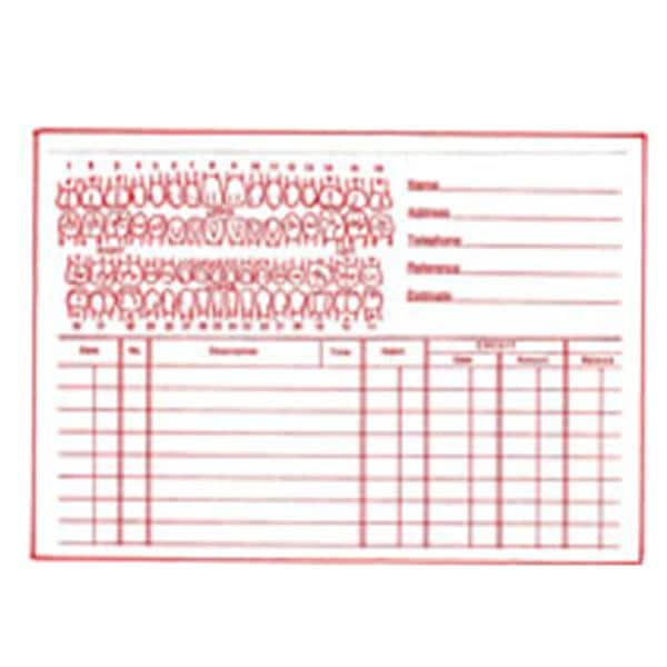 Dental Record Cards #204 2-Sided White 100/Bx