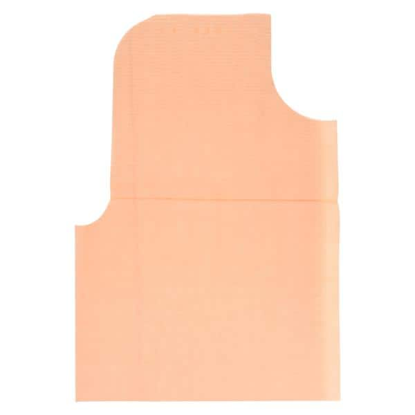 Exam Cape 30 in x 21 in Peach Tissue / Poly / Tissue Disposable 100/Ca