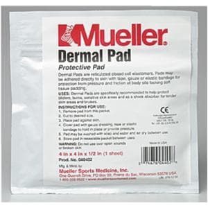 Mueller Reticulated Cls Cl Elastomers Dermal Pad 4X4X1/2 NS Sq NAdh Thck Wt