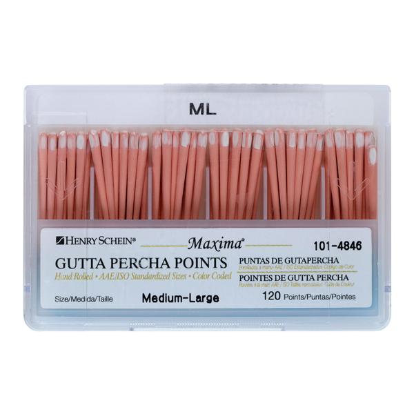 Maxima Hand Rolled Gutta Percha Points 120/Bx