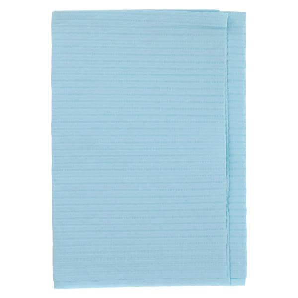 Polyback Patient Towel 3 Ply Tissue / Poly 13 in x 19 in Blue Disposable 500/Ca