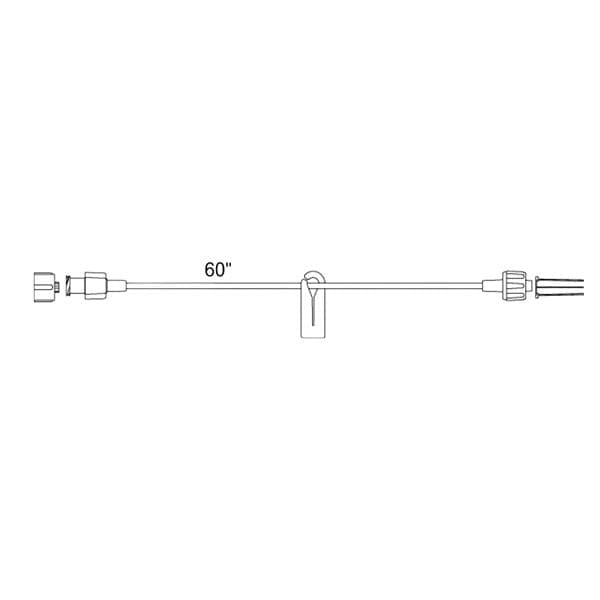 Medex IV Extension Set 60" Male Luer Lock Adapter Primary Infusion 50/Ca