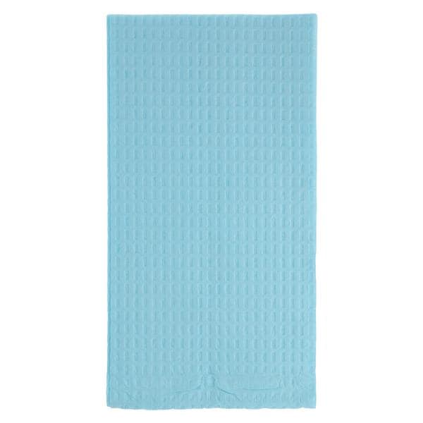 Towel Bib 3 Ply Tissue / Poly 17 in x 18 in Blue Disposable 500/Ca