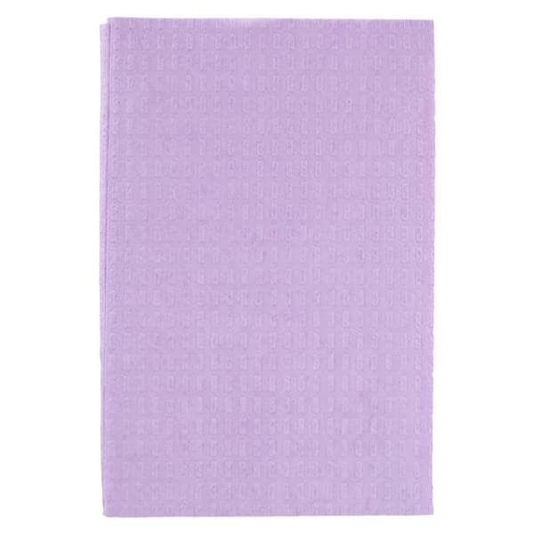 TIDI Ultimate Waffle Towel Bib 3 Ply Tiss/Poly Bck 13 in x 18 in Lav Dsp 500/Ca