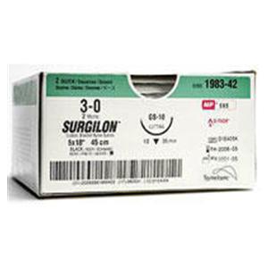 Surgilon Suture 0 30" Nylon Braid GS-11 Black 36/Ca