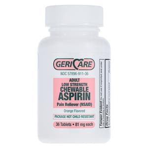 Aspirin Adult NSAID Chewable Tablets 81mg Orange Twist Cap 36/Bt