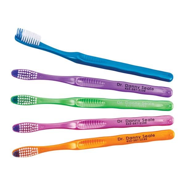 Acclean Imprinted Angle Toothbrush Adult 41 Tuft Assorted 144/Bx