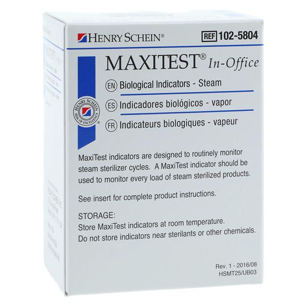 Maxitest Biological In Office Monitor Refill 25/Bx