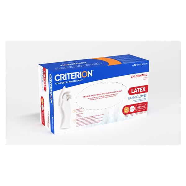 Criterion Latex Exam Gloves Small Standard White Non-Sterile
