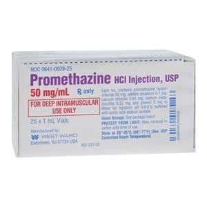 Promethazine HCl Injection 50mg/mL SDV 1mL 25x1ml