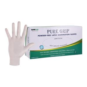 Pure Grip Latex Exam Gloves Large Non-Sterile