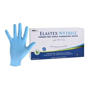 Elastex Nytrile Nitrile Exam Gloves X-Large Blue Non-Sterile