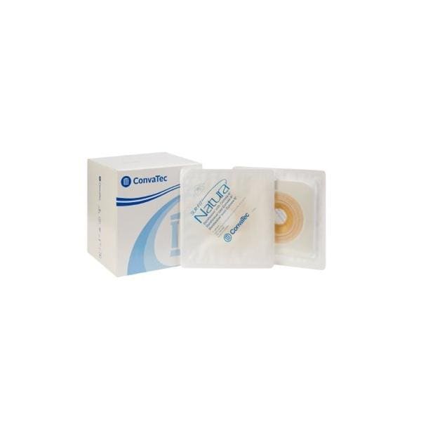 SUR-FIT Natura Durahesive Plastic Ostomy Wafer 4-1/2x4-1/2" _ Pre-Cut Adhs Wt