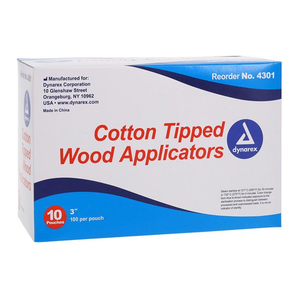 Applicator 3" Wood Shaft Non-Sterile 10000/Ca