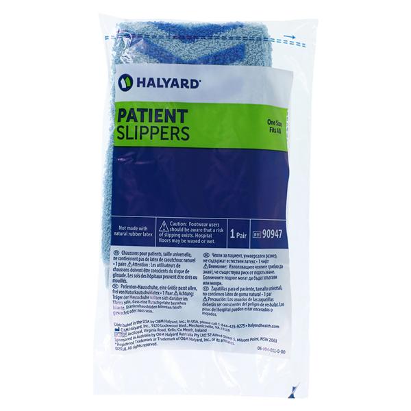 Patient Slippers Terrycloth Blue Universal Disposable 48/Ca