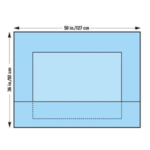 50x36" Sterile EENT Drape Fenestrated