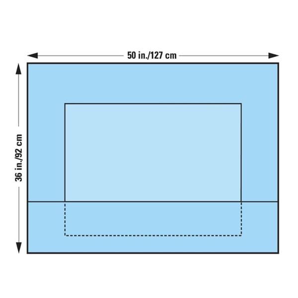 50x36" Sterile EENT Drape Fenestrated