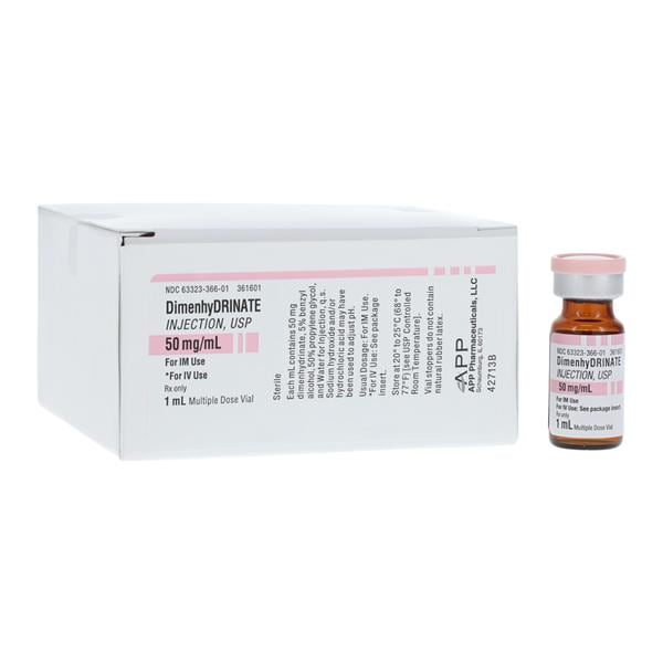 Dimenhydrinate Injection 50mg/mL MDV 1mL 25x1ml