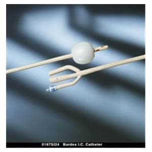 Catheter Foley Bardex 24Fr 30cc Md Tp Slcn Slvr/Hdrgl Ct 3Wy 16 12/Bx