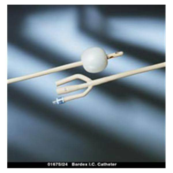 Catheter Foley Bardex 24Fr 30cc Md Tp Slcn Slvr/Hdrgl Ct 3Wy 16 12/Bx