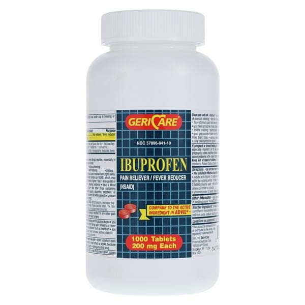 Ibuprofen NSAID Tablets 200mg 1000/Bt
