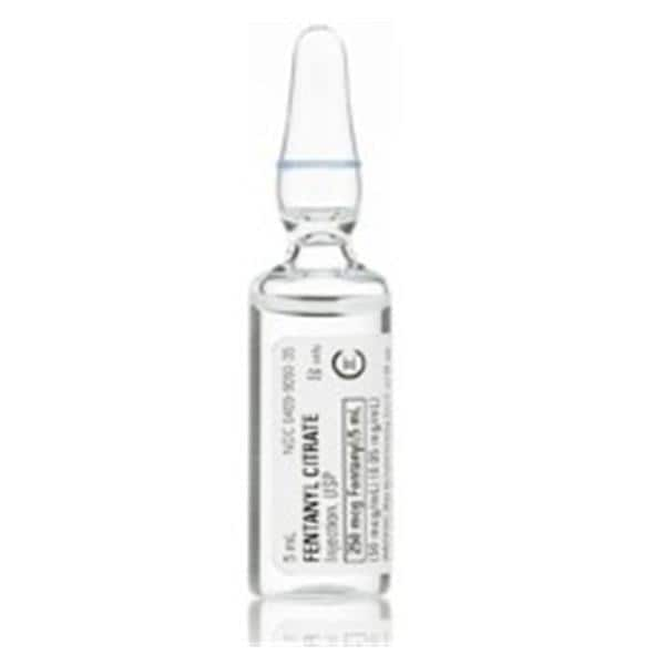 Fentanyl Citrate Injection 50mcg/mL Ampule 5mL 10/Bx