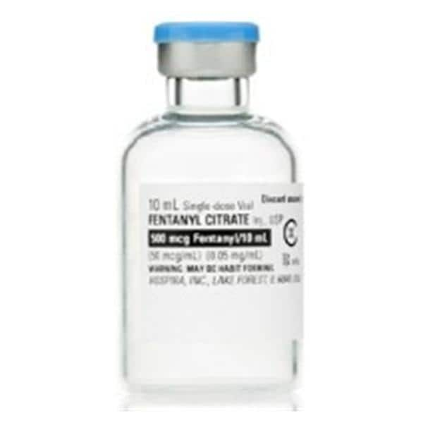 Fentanyl Citrate Injection 50mcg/mL SDV 10mL 25/Bx