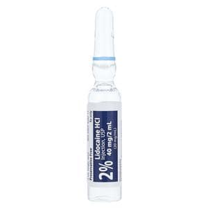 Lidocaine HCl Injection 2% Preservative Free Ampule 2mL 25/Bx