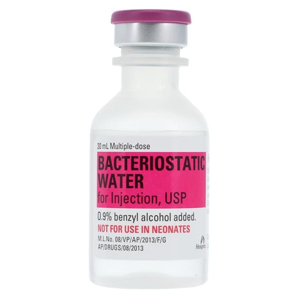 Water Bacteriostatic Injection No Mercury FTV MDV 30mL 25/Pk