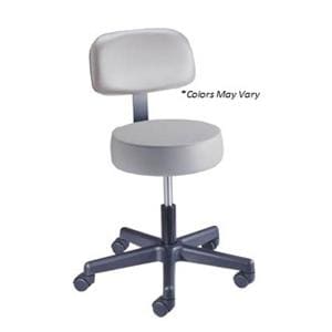 Value Plus Stool Exam Black Casters Adjustable Backrest 5 Leg Ea