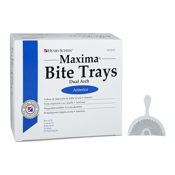 Maxima Bite Trays Dual Arch Anterior 35/Bx