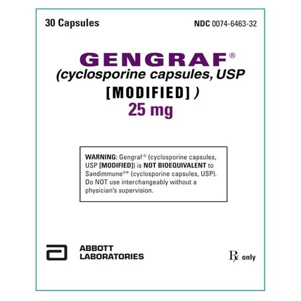 Gengraf Capsules 25mg Bottle 30/Bottle