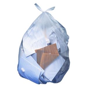 Bag Trash LLDPE 0.65mm Stock Flat Pack 250/Ca