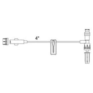 Medex IV Extension Set Needleless 5" T-Connector Swivel Luer Lock 100/Ca