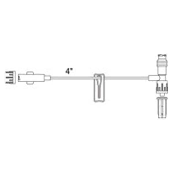 Medex IV Extension Set Needleless 5" T-Connector Swivel Luer Lock 100/Ca