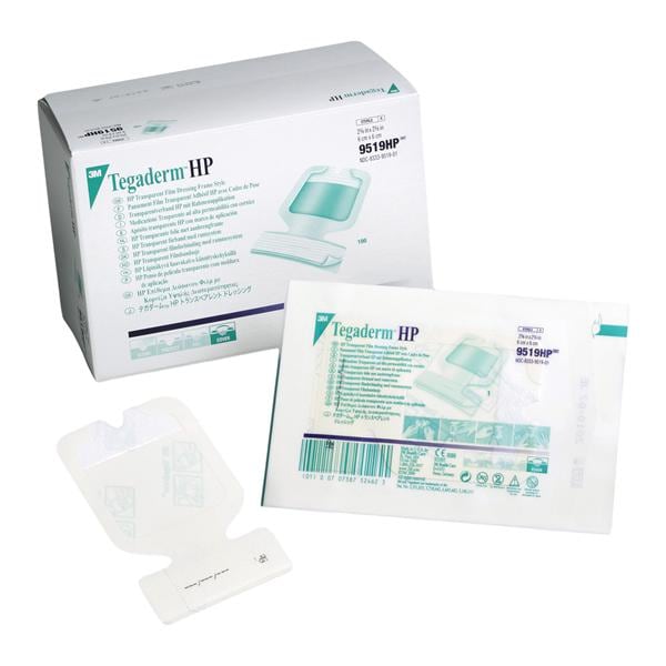 Tegaderm Cloth IV Dressing 2-3/8x2-3/8 Sterile Adhesive Transparent LF