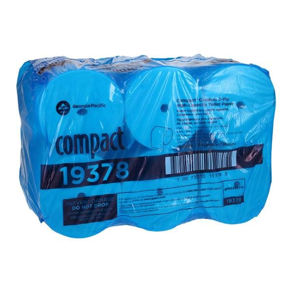 Compact Paper Toilet Tissue White 2 Ply 18Rl/Ca