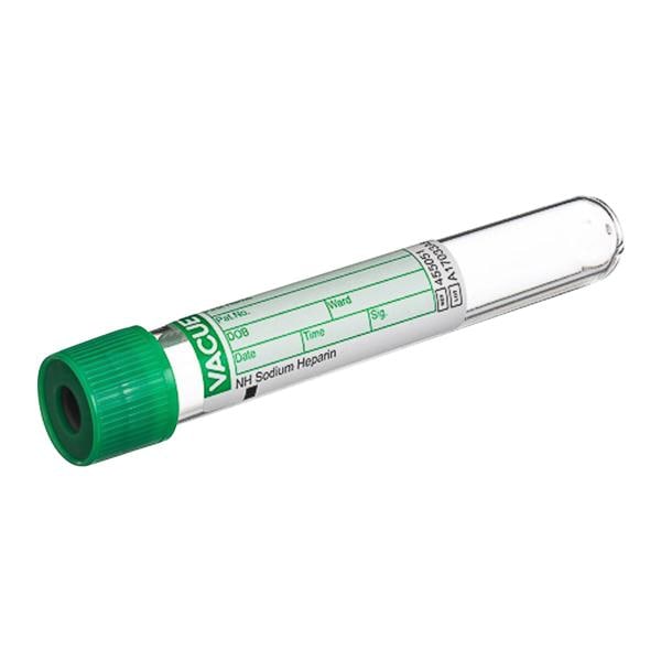 Vacuette Venous Blood Collection Tube Green/Green 9mL Plastic 1200/ca