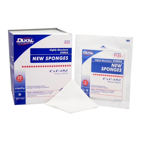 Rayon/Polyester Blend Gauze Sponge 4x4" 4 Ply Sterile LF