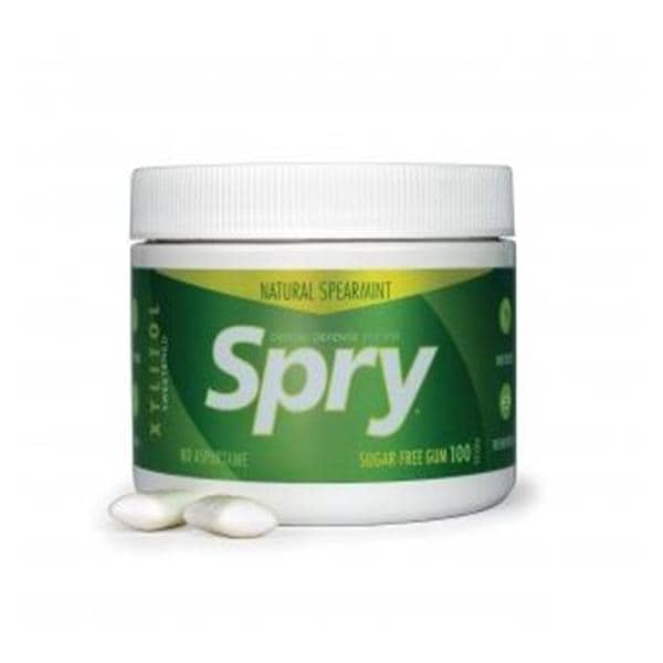 Spry Breath Freshening Gum Spearmint Xylitol 100/Tub
