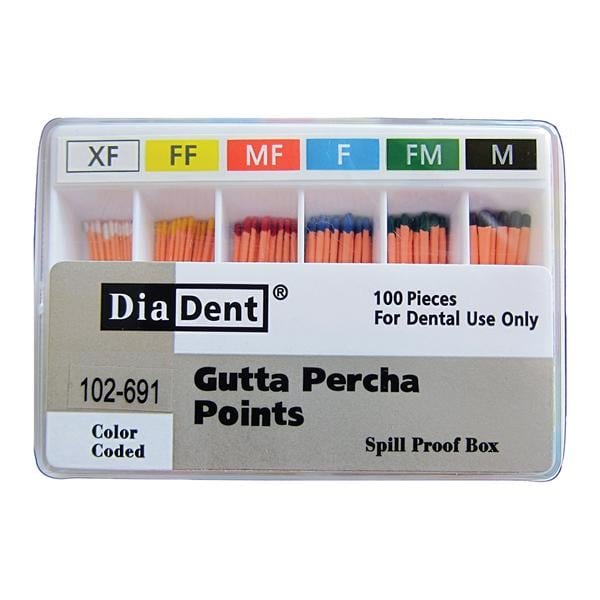 Hand Rolled Gutta Percha Points X-Fine / Medium 100/Bx