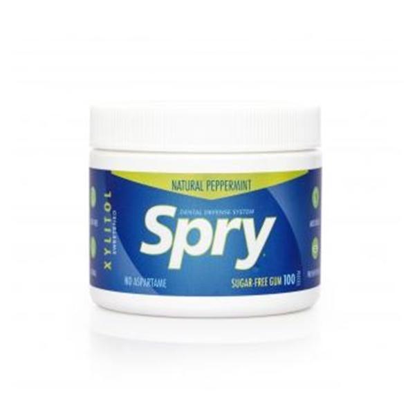 Spry Breath Freshening Gum Peppermint Xylitol 100/Tub